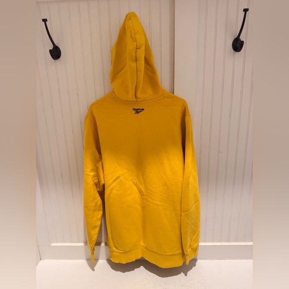 Mens Reebok Classics Vector Hoodie Yellow with Black Accents XL - Picture 2 of 4